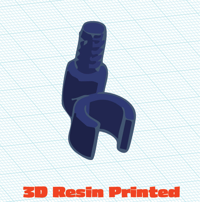 3mm Tube to Hose Clip Connector 90 Horizontal (10 Pack)