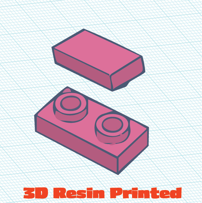 3D Printed 1x2 Inverted Tile (10 Pack)