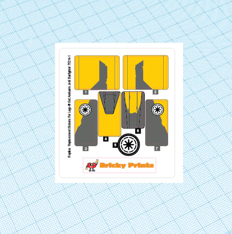 Replica Replacement sticker Set: Anakin's Jedi Starfighter 75214