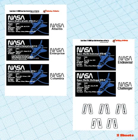 Space Shuttle Alternative Names and Plates