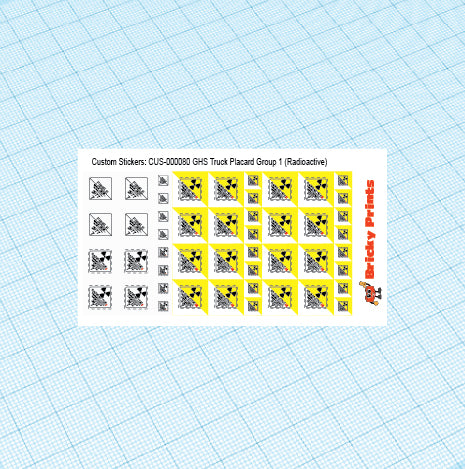 GHS Truck Placard Group 1 (Radioactive)
