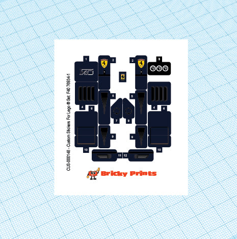 Custom Speed Champions - F40 76934 Dark Blue Version