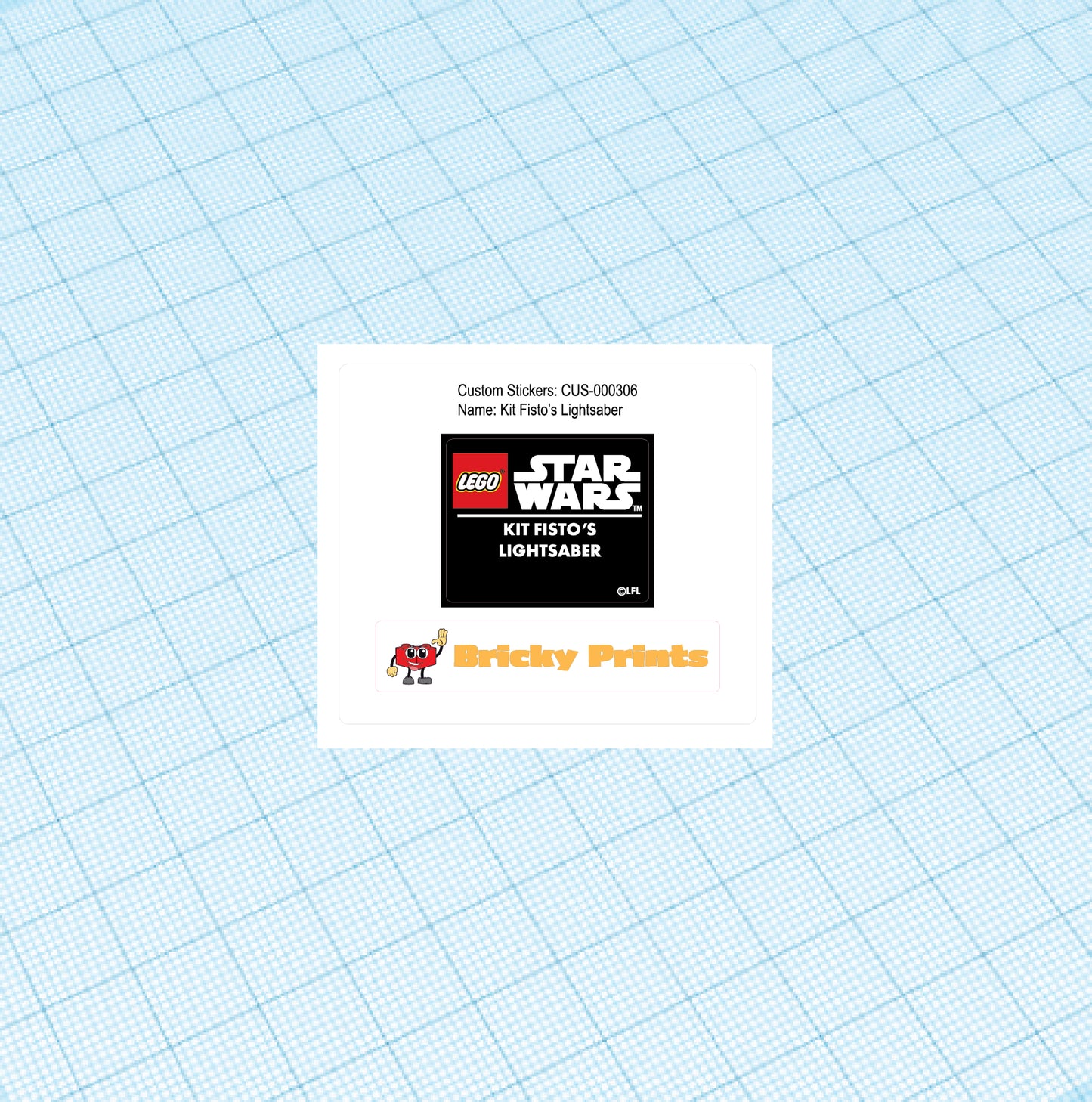 Custom Replacement Sticker Set: Kit Lightsaber