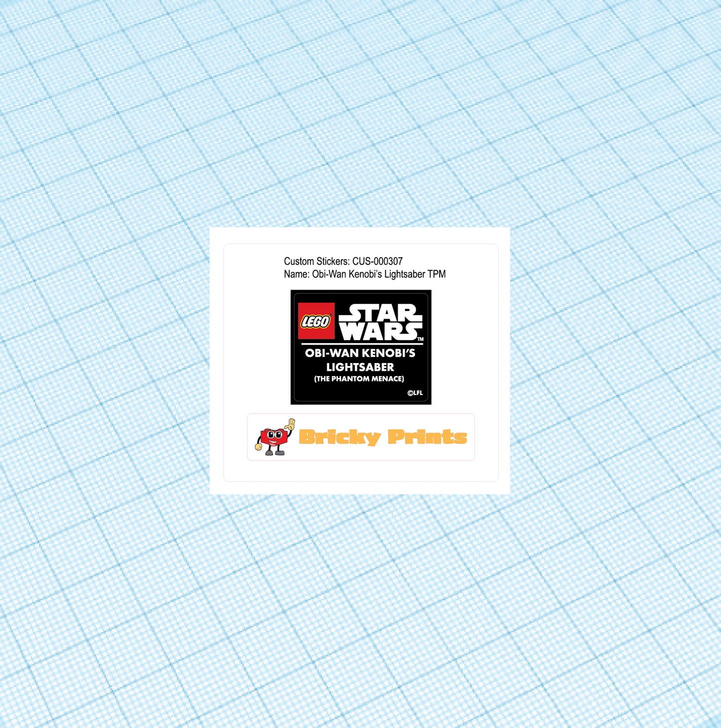 Custom Replacement Sticker Set: Obi-Wan Lightsaber TPM