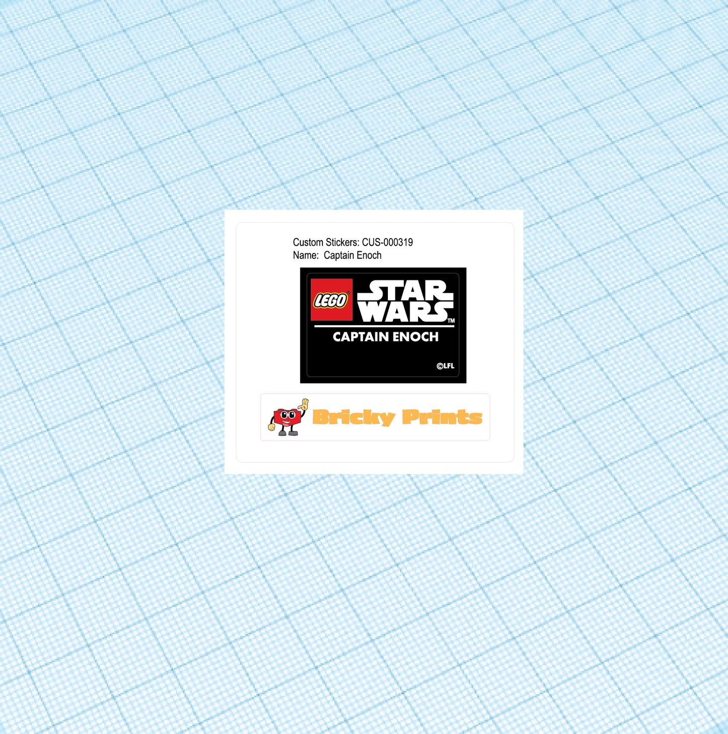 Custom Replacement Sticker Set: Captain Enoch