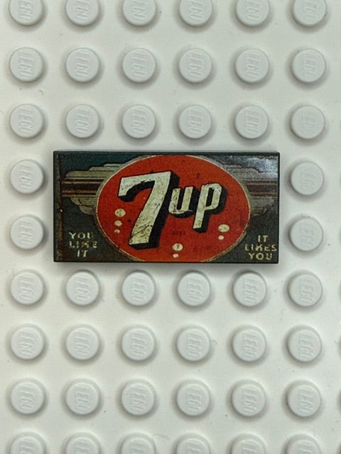 UV Printed Signs 2x4 Tile: Vintage 7 Up