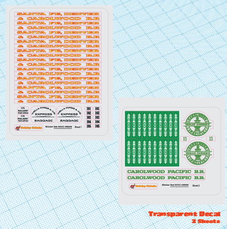 MOC-48526 Carolwood Passenger Cars, Baggage Car and Caboose Set