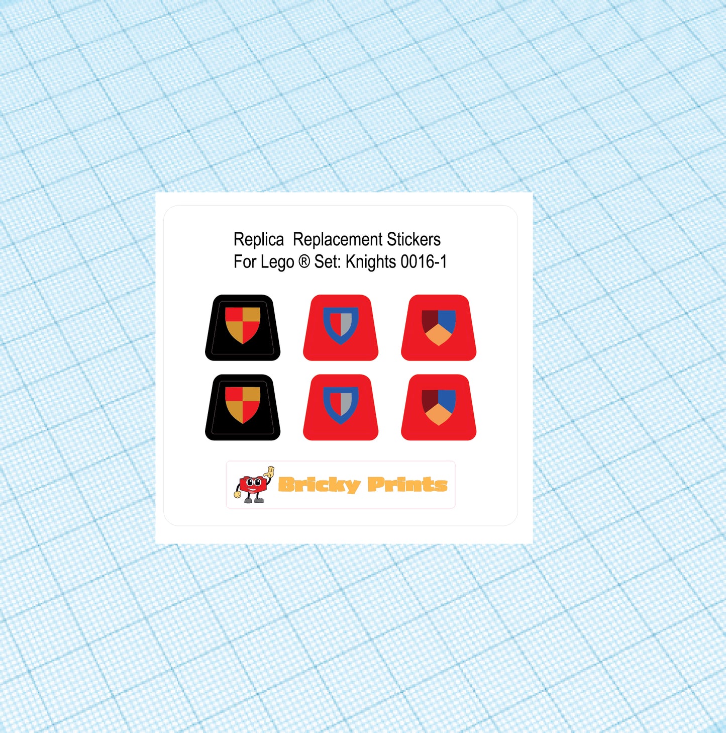 Replica Replacement sticker set: Classic Castle Knights 0016