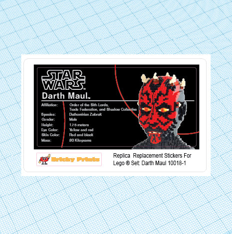 Replica Replacement sticker Set: Darth Maul UCS 10018