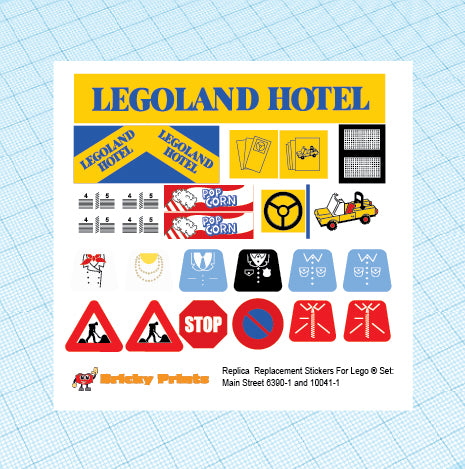 Replica Replacement sticker set: Classic Town Traffic Main Street 10041