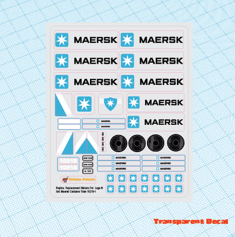 Replica Replacement sticker Set: Container Train 10219