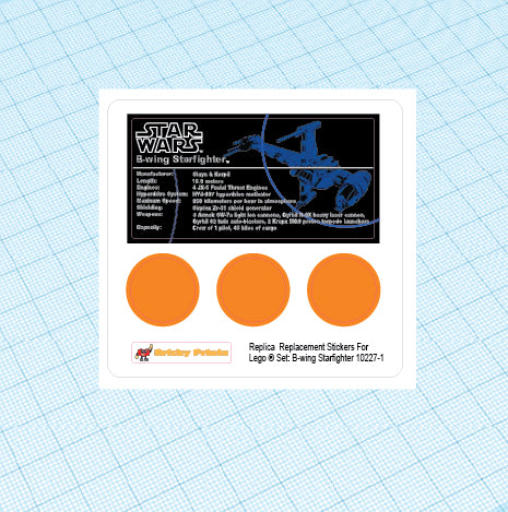 Replica Replacement sticker Set: B-wing Starfighter - UCS 10227