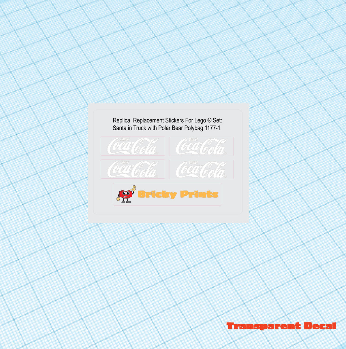 Replica Replacement sticker Set: Santa in Truck with Polar Bear polybag 1177