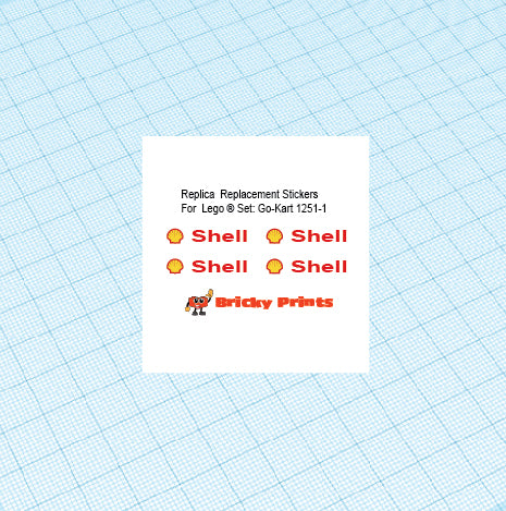 Replica Replacement sticker Set: Classic Town Race Go Cart 1251