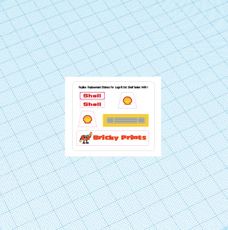 Replica Replacement sticker set: Classic Town Tanker Polybag 1468