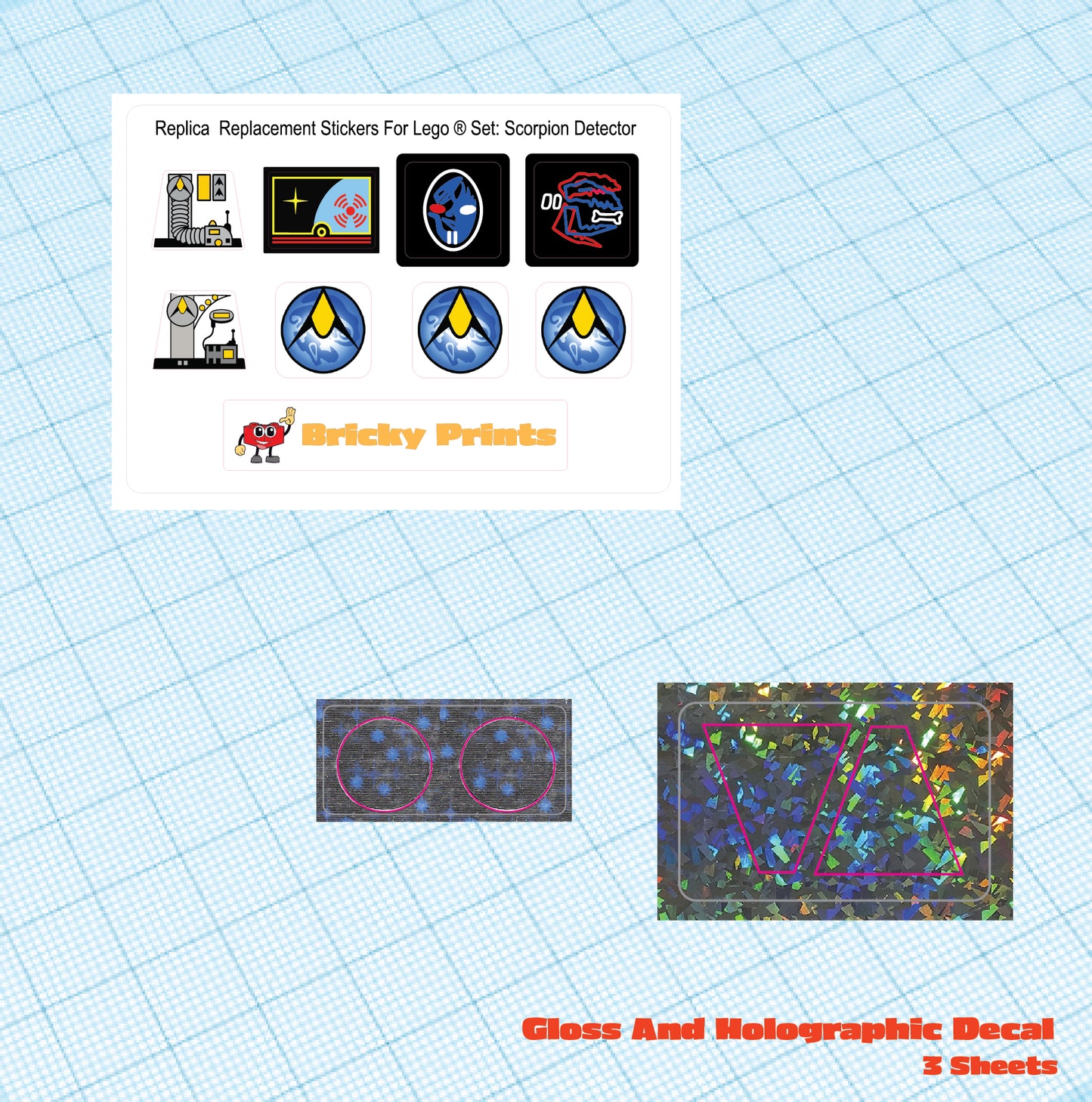 Replica Replacement sticker set: Explorien Scorpion Detector 1737