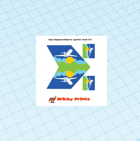 Replica Replacement sticker set: Classic Town Airport Aircraft 1774