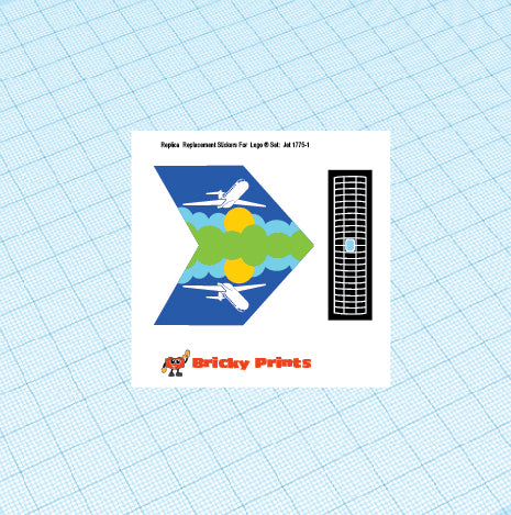 Replica Replacement sticker set: Classic Town Airport Jet 1775