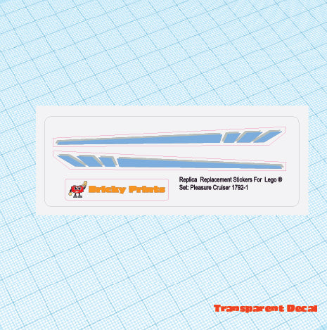 Replica Replacement sticker set: Classic Town Recreation Pleasure Cruiser 1792