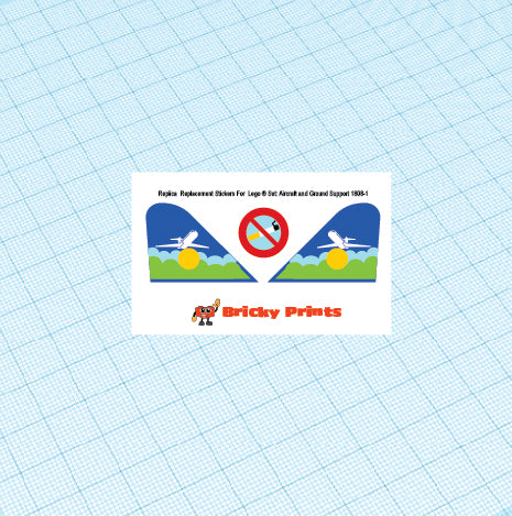 Replica Replacement sticker set: Classic Town Airport Light Aircraft and Ground Support 1808