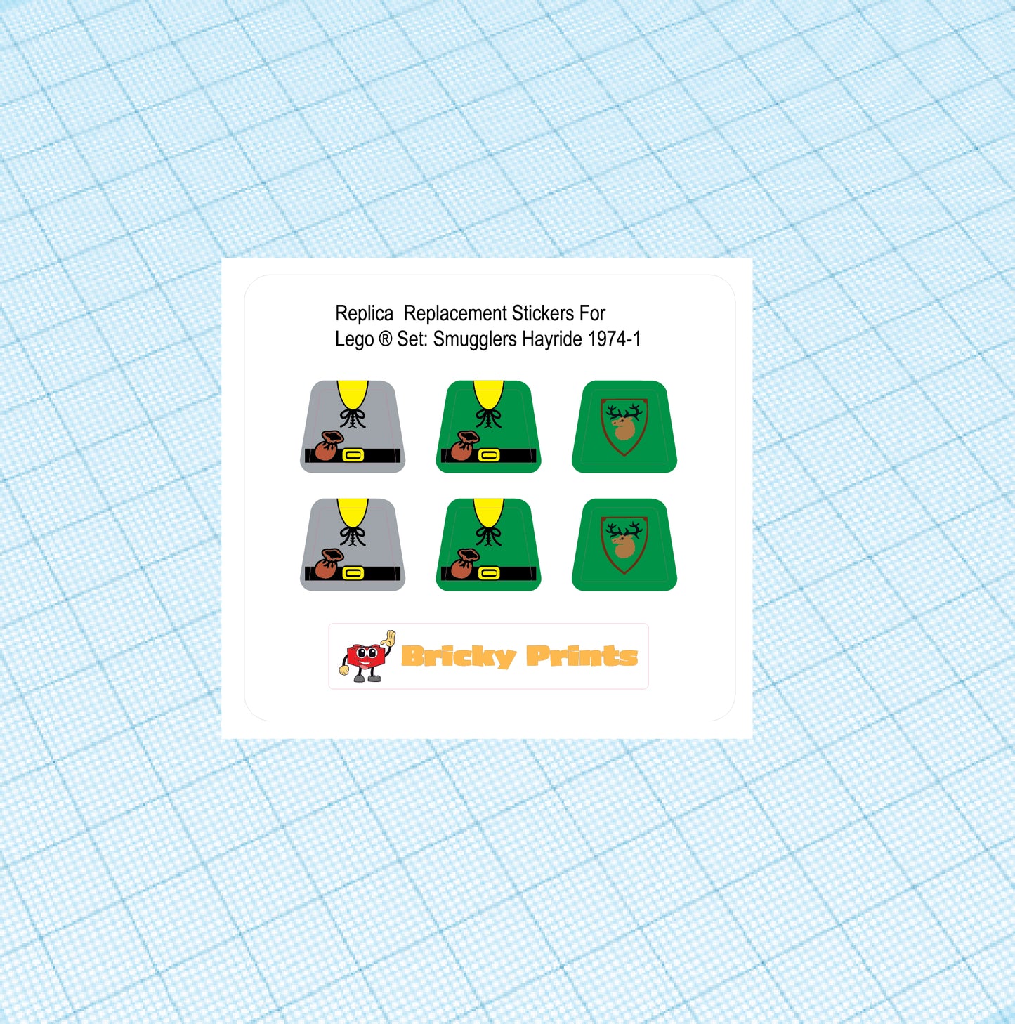 Replica Replacement sticker set: Classic Castle Smuggler's Hayride 1974