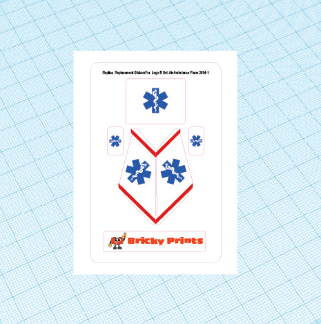 Replica Replacement sticker Set: City Hospital Air Ambulance Plane 2064