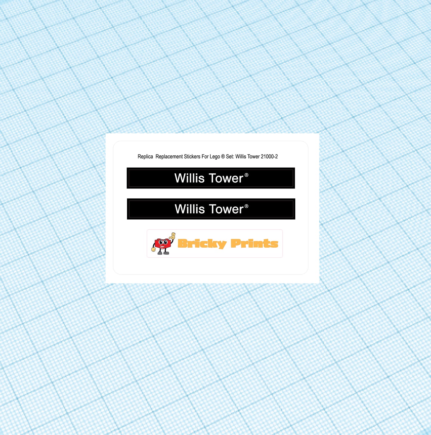 Replica Replacement sticker Set: Architecture Willis Tower 21000-2