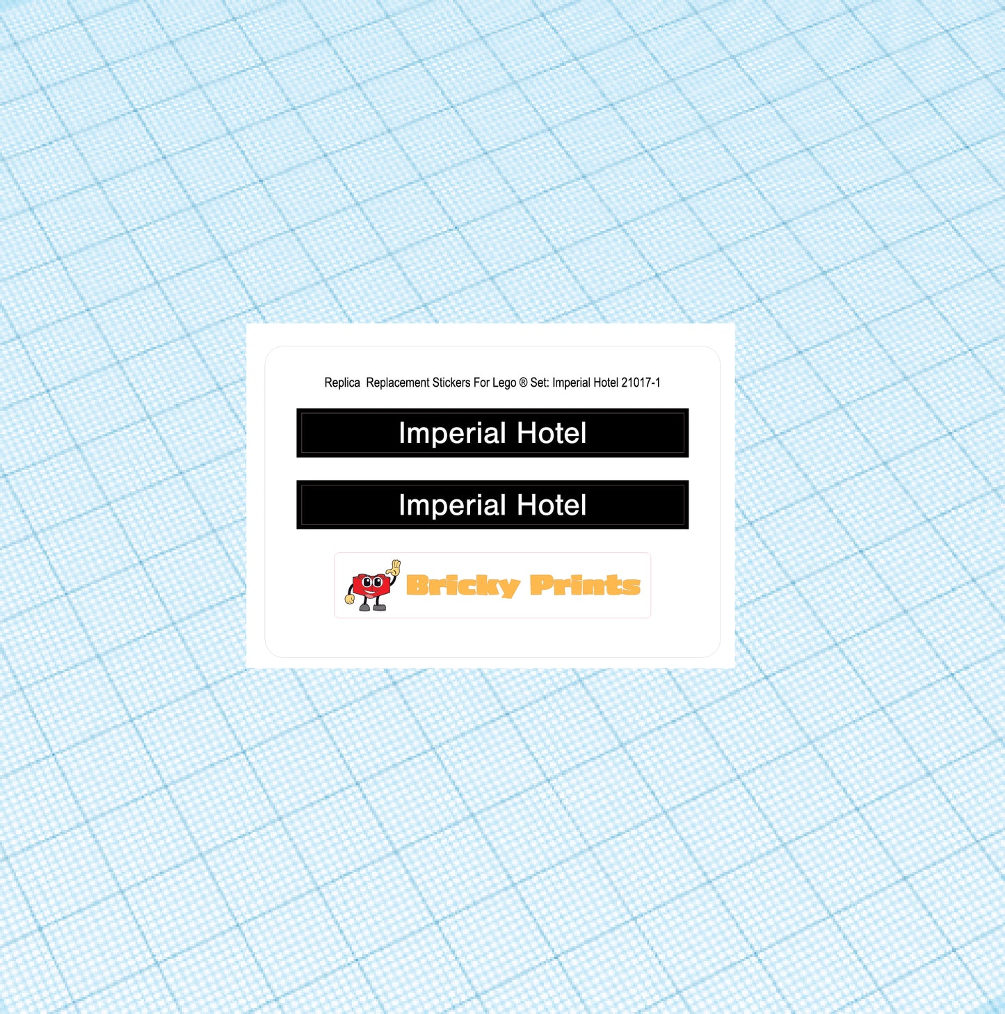 Replica Replacement sticker Set: Architecture Imperial Hotel 21017