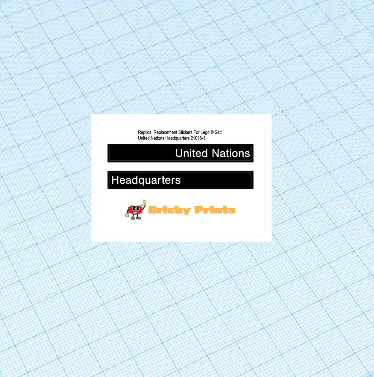 Replica Replacement sticker Set: Architecture United Nations Headquarters 21018
