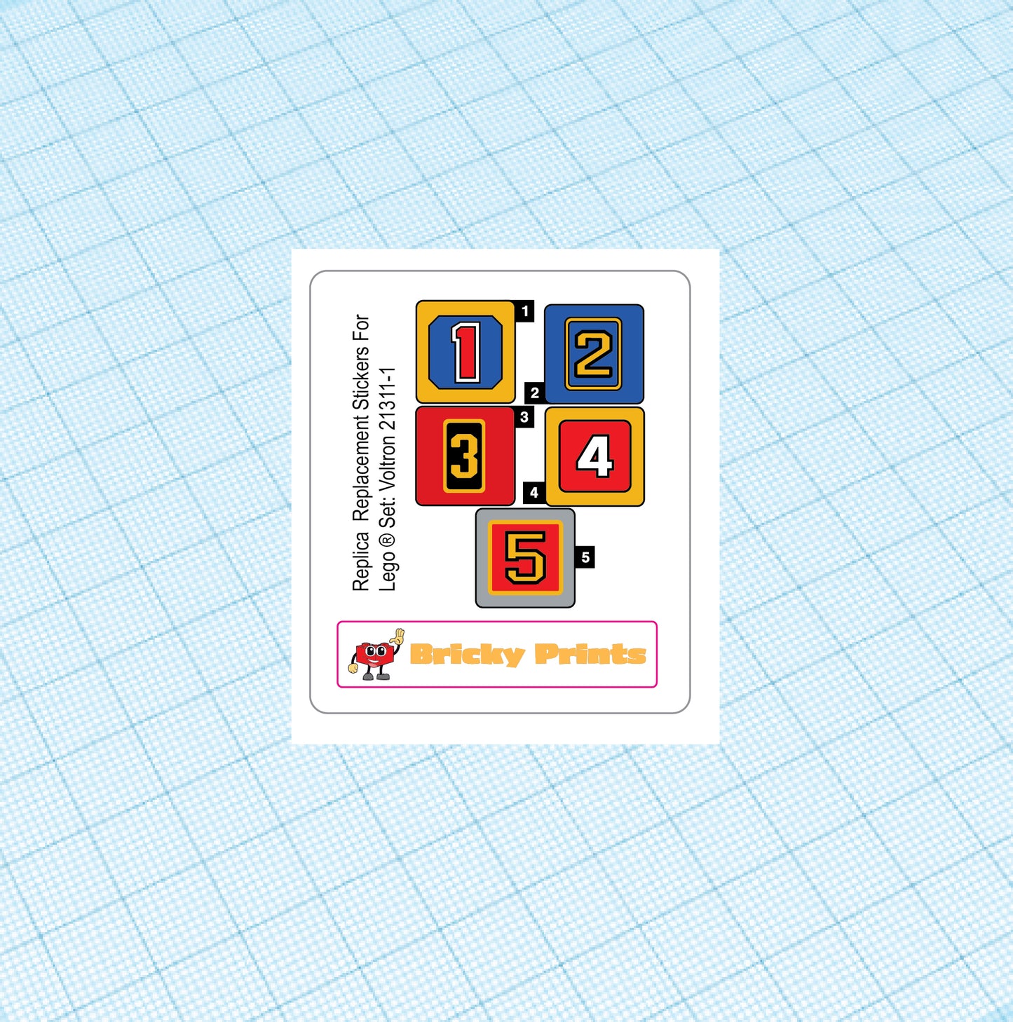 Replica Replacement sticker Set: Voltron 21311