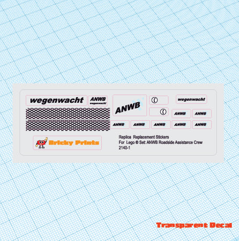 Replica Replacement sticker set: Classic Town Traffic ANWB Roadside Assistance Crew 2140