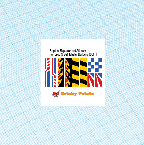 Replica Replacement sticker Set: Classic Town Jr Busy City Master Builders 3058