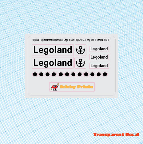 Replica Replacement sticker set: Boats - Tug 310