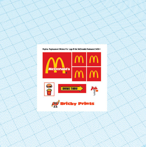 Replica Replacement sticker set: Classic Town Food & Drink Restaurant 3438