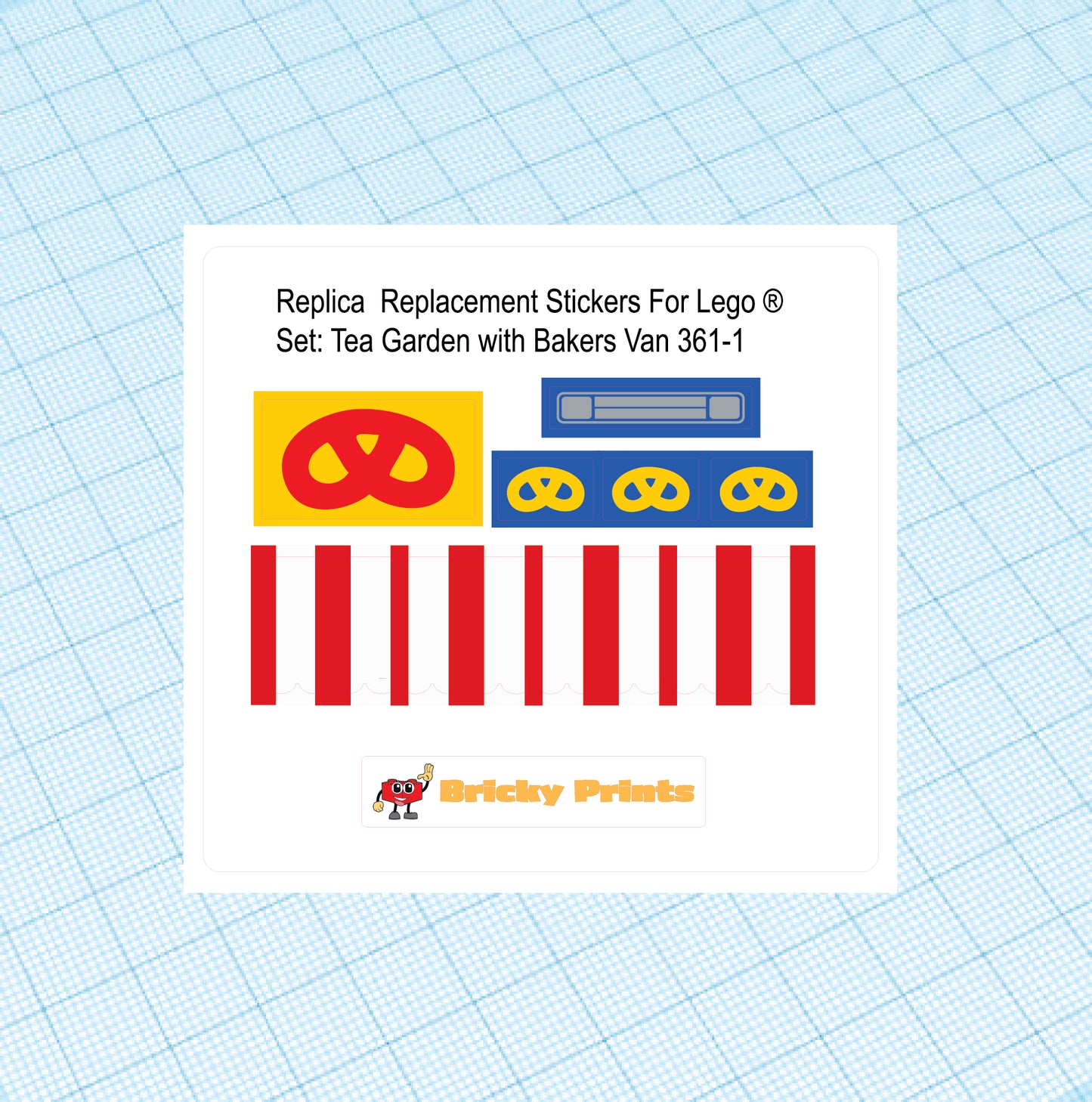 Replica Replacement sticker set: Tea Garden Cafe with Baker's Van 361