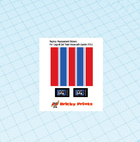 Replica Replacement sticker set: Classic Town Building Town House with Garden 376-2