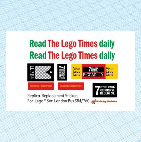 Replica Replacement sticker set: London Bus 384