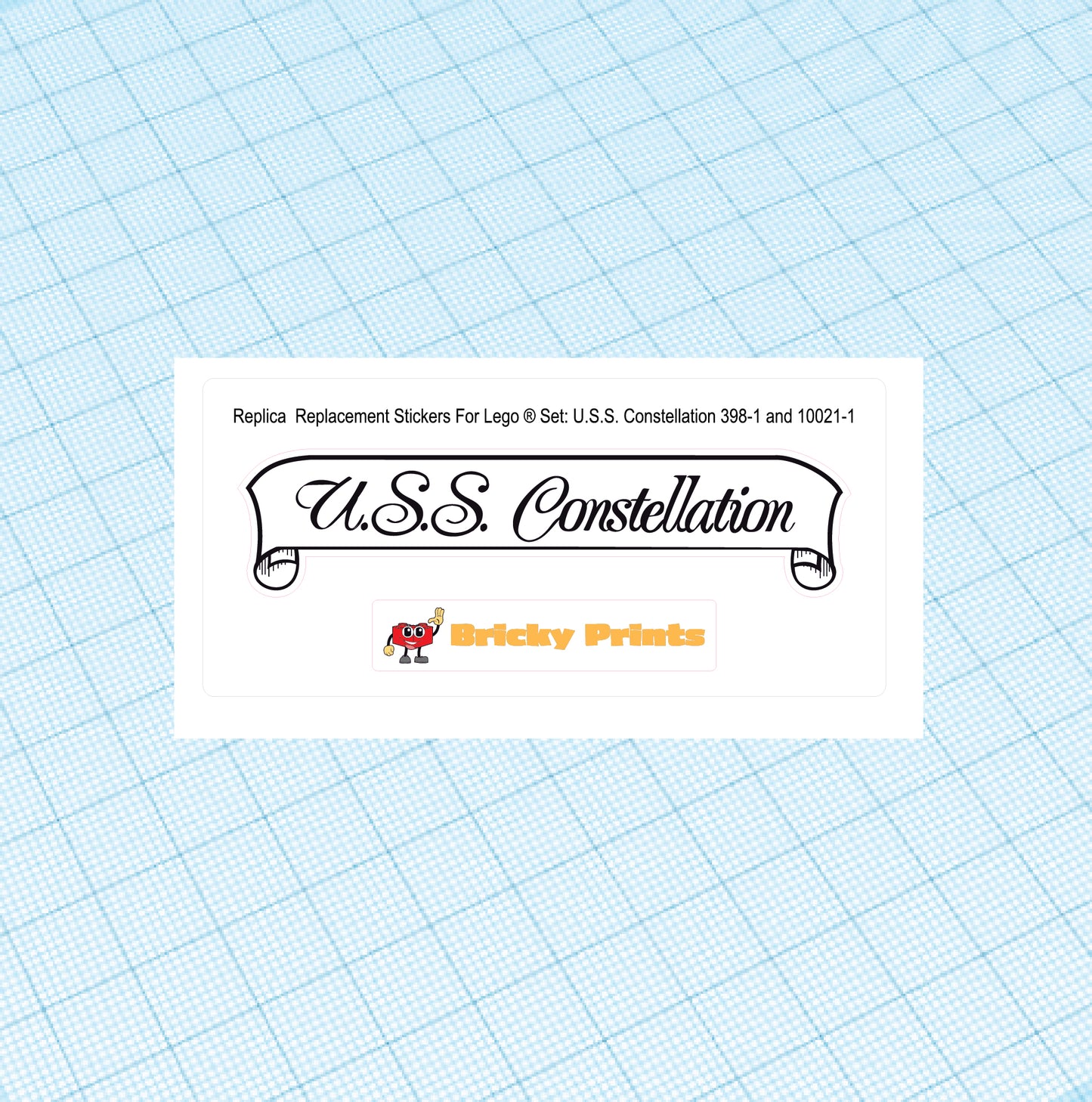Replica Replacement sticker Set: Hobby Set U.S.S. Constellation 398