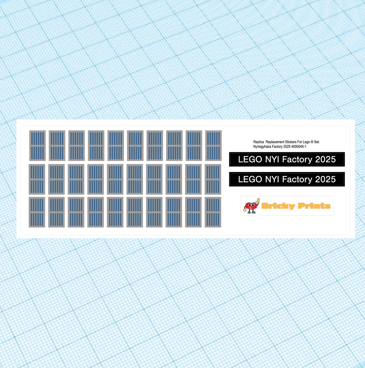 Replica Replacement sticker Set: Architecture Nyíregyháza Factory 2025 4000045