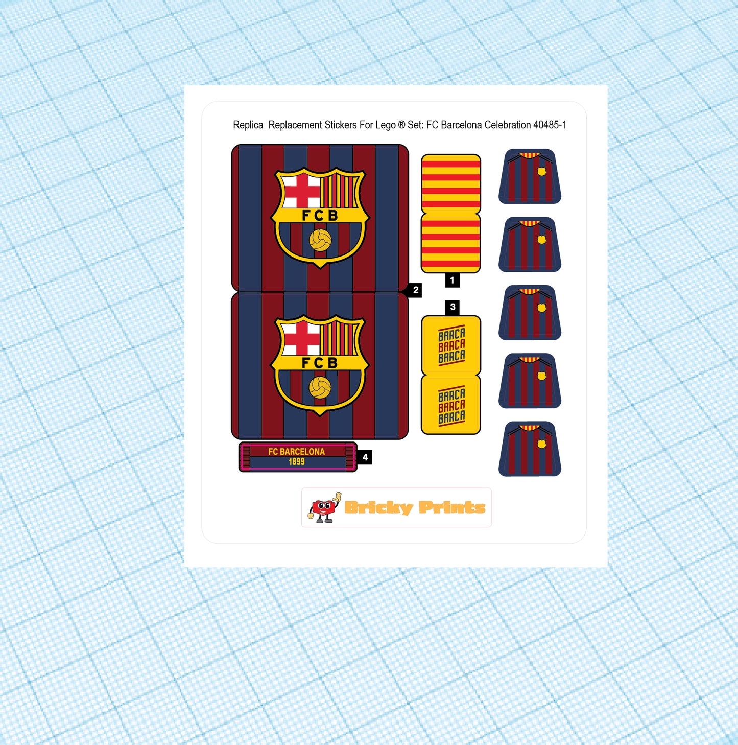 Replica Replacement sticker set: FC Barcelona Celebration 40485