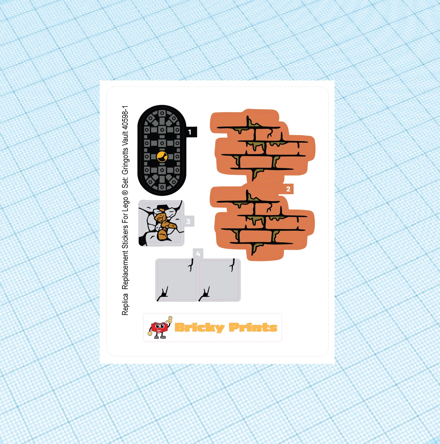 Replica Replacement sticker Set: Gringotts Vault 40598