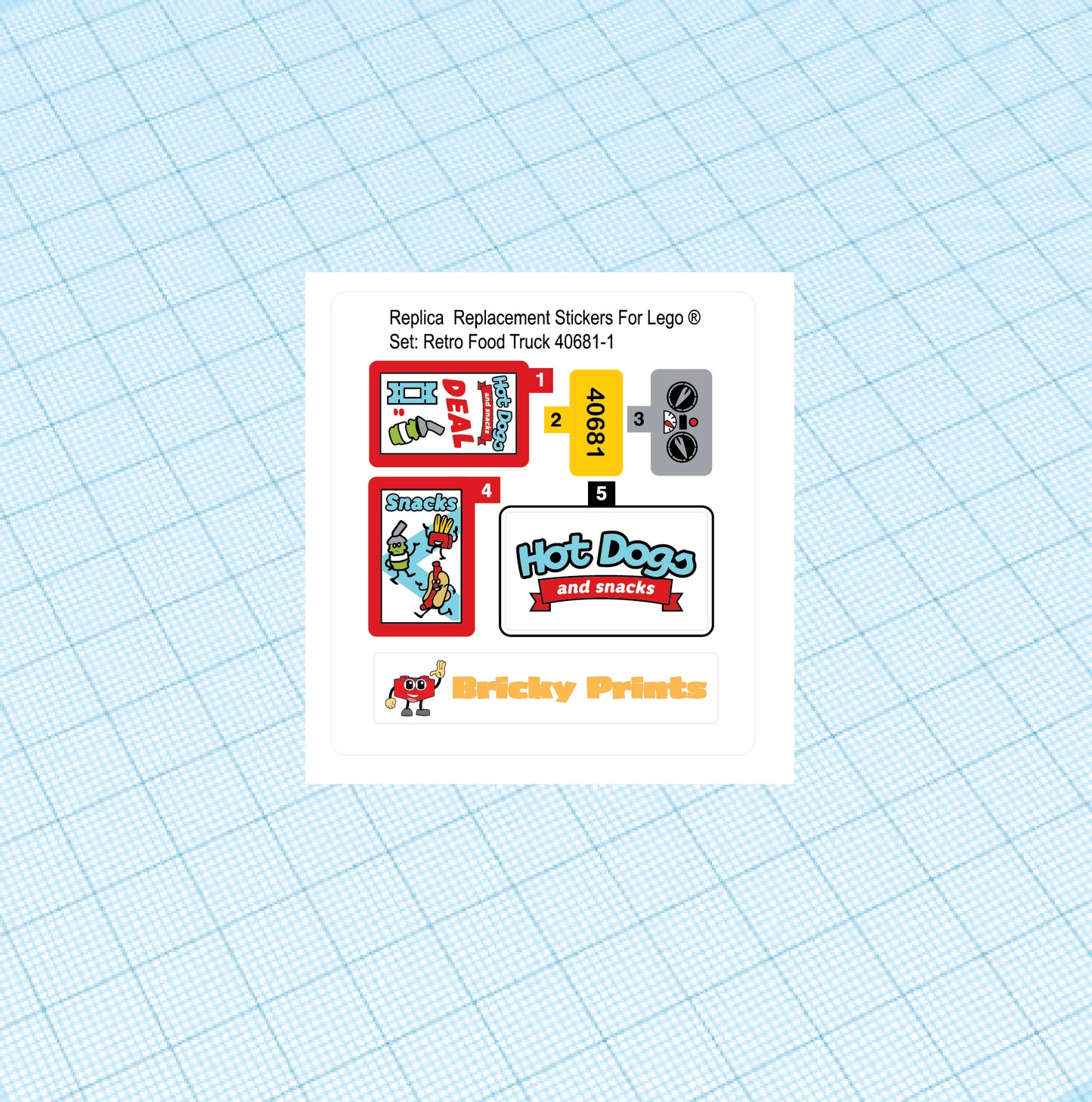 Replica Replacement sticker set: Retro Food Truck 40681