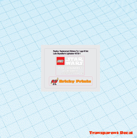 Replica Replacement sticker Set: LS Lightsaber 40730