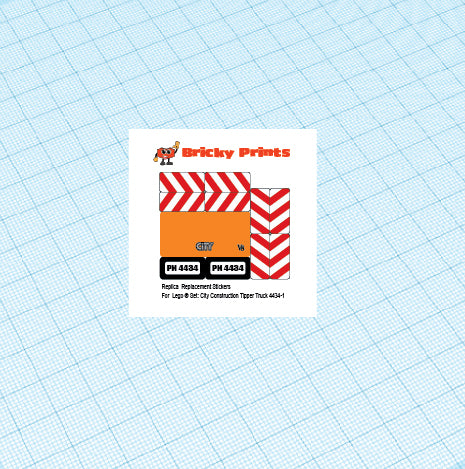 Replica Replacement sticker set: Replica City Construction 4434 - Tipper Truck
