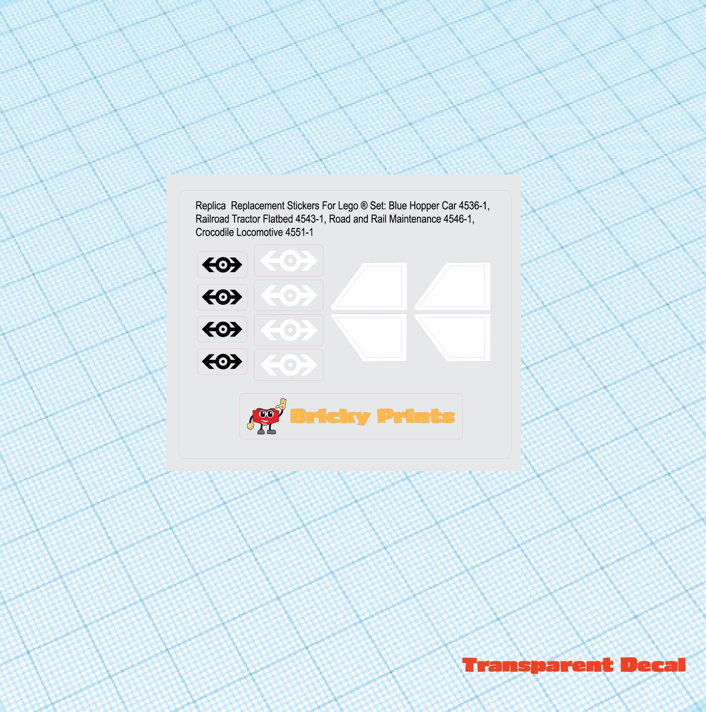 Replica Replacement sticker Set: 9 Volt Road and Rail Maintenance 4546