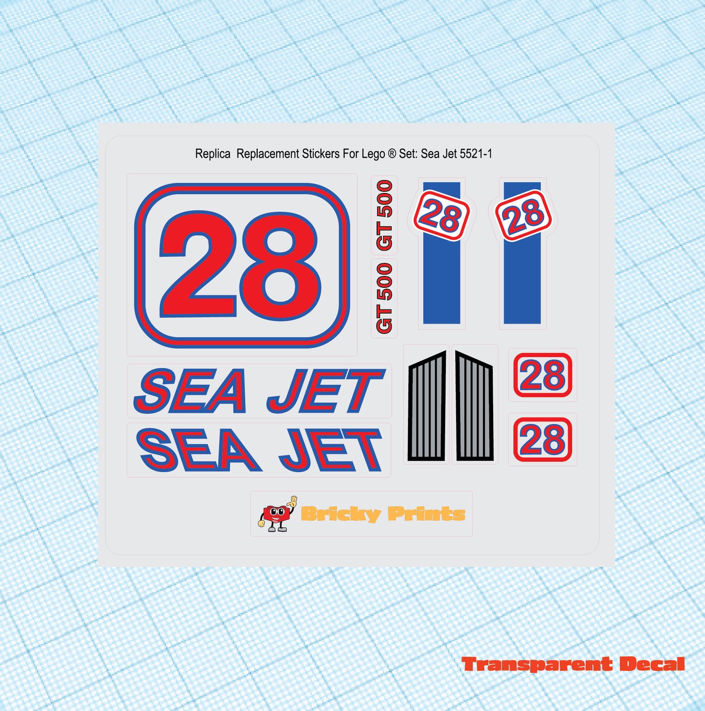 Replica Replacement sticker Set: Model Team Sea Jet 5521