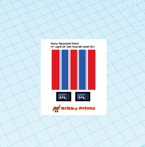 Replica Replacement sticker set: Classic Town Building Town House with Garden 560