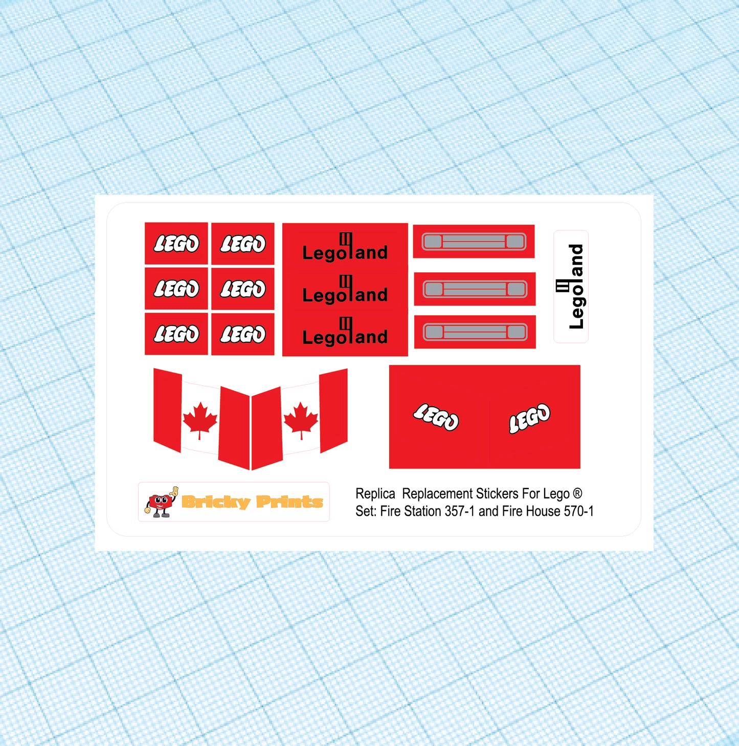 Replica Replacement sticker set: Fire House 570