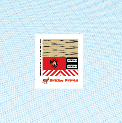 Replica Replacement sticker Set: City Fire Emergency 60003