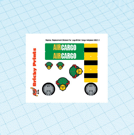 Replica Replacement sticker Set: City Airport 60021 - Cargo Heliplane